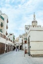 Al-Balad old town with traditional muslim houses and mosque, Jeddah, Saudi Arabia