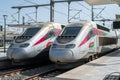 Al Boraq trains in Tangier railway station in Morocco