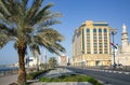 Al Buhaira Corniche embankment in Sharjah Royalty Free Stock Photo