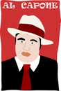 Al Capone portrait image with hat Royalty Free Stock Photo