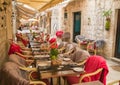 Al Fresco dining inside Dubrovnik`s Old Town Walls