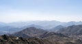 Al Hada Mountain in Taif City, Saudi Arabia with Beautiful View of Mountains and Al Hada road inbetween the mountains. Royalty Free Stock Photo