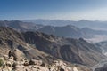 Al Hada Mountain in Taif City, Saudi Arabia with Beautiful View of Mountains and Al Hada road inbetween the mountains. Royalty Free Stock Photo