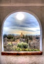 Al Hambra in Granada, Spain, as Seen through a Window at Generalife