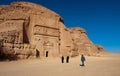 Al Hijr archaeological site Madain Saleh in Saudi Arabia Royalty Free Stock Photo