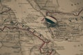 Al Hudaydah Hodeidah pinned on a map with flag of Yemen