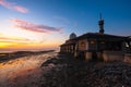 Al Hussain Mosque in Kuala Perlis, During sunset. Royalty Free Stock Photo