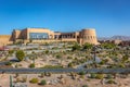 Al Jabal, Oman - Feb 15th 2018 - The unique Anantara hotel in Al Jabal, three horus of Mascat, Oman capital in a blue sky day. Lux