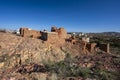 Al Jahamah, Asir, Saudi Arabia - November 25, 2023: View of the Al Jahamah Heritage Village. A typical historic architecture of