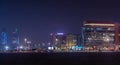 Al Khobar night downown center district, Saudi Arabia Royalty Free Stock Photo