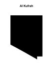 Al Kufrah outline map Royalty Free Stock Photo