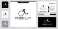 AL, LA abstract vector logo monogram template Royalty Free Stock Photo