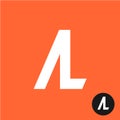 AL letters symbol. A and L letters ligature. Royalty Free Stock Photo