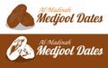Al-madinah Medjool Dates Logo Design Royalty Free Stock Photo