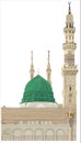 Al Masjid An Nabawi Mecca Saudi Arabia Hand drawn sketch. Vector illustration