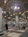 Interiors of Al-Masjid an-Nabawi - Prophet\'s Mosque - Medina - Pilgrims