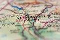 Al Mawsil (Mosul), Iraq highlighted on a world map Royalty Free Stock Photo