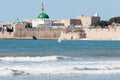 Al-Muallaq Mosque and the fortress wall of old Acre Royalty Free Stock Photo