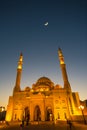 Al Noor Mosque in Sharjah at night Royalty Free Stock Photo