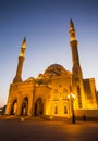 Al Noor Mosque in Sharjah at night Royalty Free Stock Photo