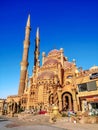Al-Sahaba Mosque in Sharm El Sheikh, vertical. Beautiful modern exotic Muslim temple