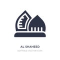 al shaheed monument icon on white background. Simple element illustration from Monuments concept