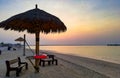 Al Thakira beach. Qatar.One of the beautiful beaches in qatar Royalty Free Stock Photo
