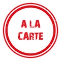 ala carte stamp on white Royalty Free Stock Photo