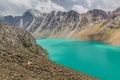 Ala-Kul lake in the Terskey Alatau mountain range in Kyrgyzst Royalty Free Stock Photo