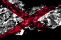 Alabama, Alabamian smoke flag isolated on black background