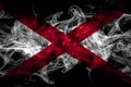 Alabama, Alabamian smoke flag isolated on black background