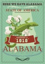 Alabama american travel poster. Here we have Alabama