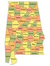 Alabama County Map