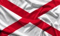 Alabama Flag - Crumpled fabric background, wallpapers