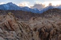 Alabama Hills and Mt. Whitney at sunset