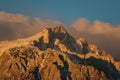 Glowing Lone Pine Peak Sunrise, Alabama Hills, Lone Pine, California Royalty Free Stock Photo