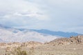 Alabama Hills Recreation Area in Lone Pine California features weird boulders and rock formations Royalty Free Stock Photo