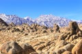 Alabama Hills with Sierra Nevada in the background Royalty Free Stock Photo