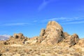 Alabama Hills with Sierra Nevada in the background Royalty Free Stock Photo