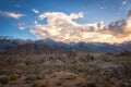 Alabama Hills sunset Royalty Free Stock Photo