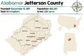Alabama: Jefferson county map