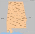 Alabama outline map