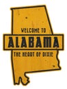 Welcome To Alabama Sign Road Street Grunge Art Royalty Free Stock Photo