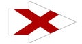 Alabama Sate Flag Pointing Arrow