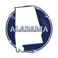 Alabama vector map.