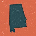 Alabama vintage map.