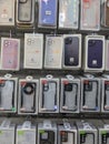 Alabang, Muntinlupa, Philippines - Aug 27, 2023: Various cellphone protective cases on display made for I-phones. For sale at an