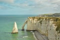 Alabaster coast of Normandie, France with English Channel in background