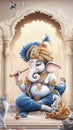 Alabuga Raja: Ganapati Bappa. Artificial intelligence. Royalty Free Stock Photo