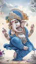 Alabuga Raja: Ganapati Bappa. Artificial intelligence. Royalty Free Stock Photo